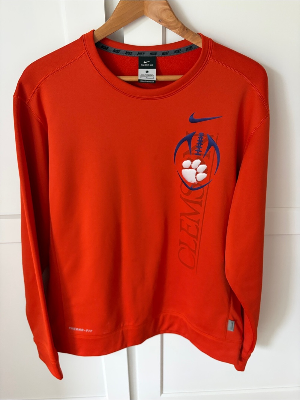 Nike Men’s Clemson Thermal Fit Crewneck Pullover